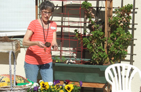 Memory Care residents love gardening and staying busy with other projects